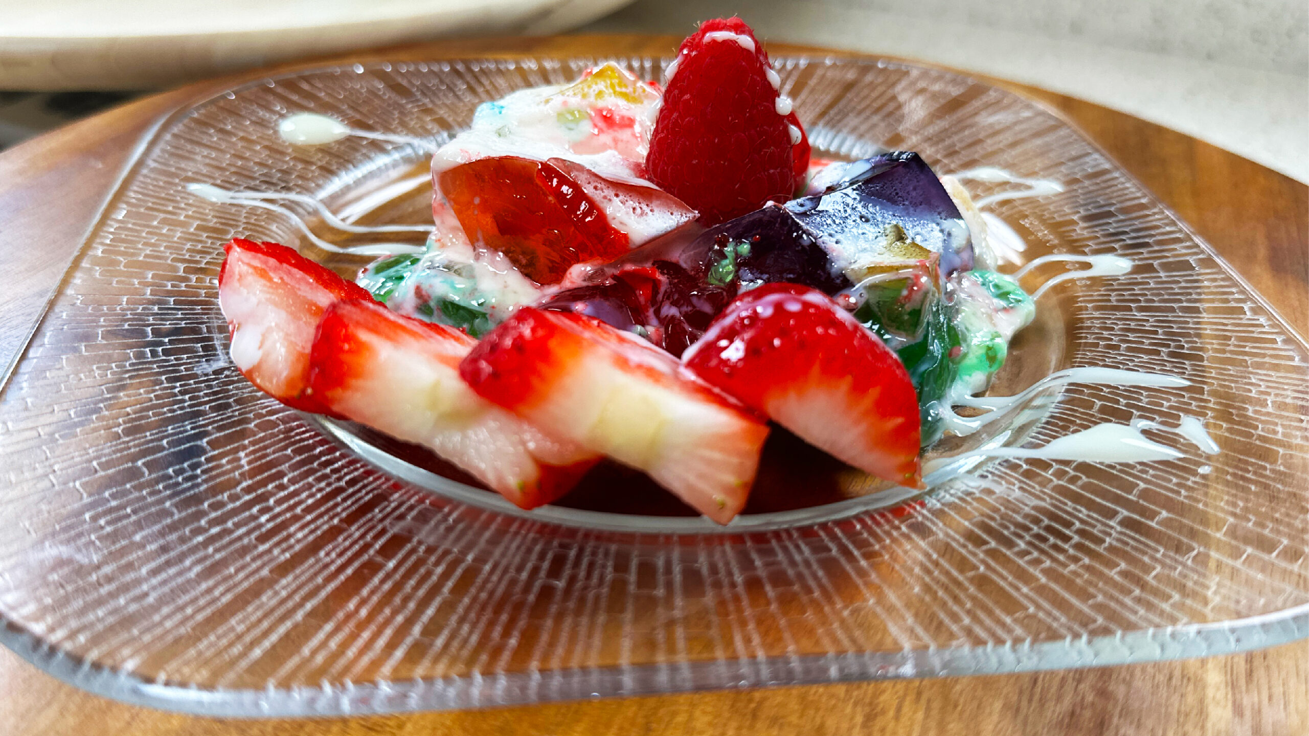 Colombian Multicolored Mosaic Jello Dessert